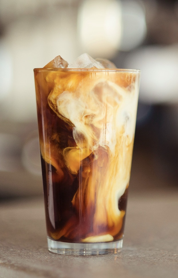 glass of Iced Coffee with milk